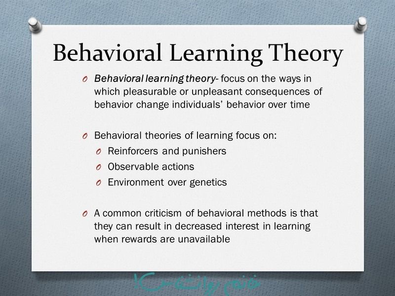 Behavioural learning theories